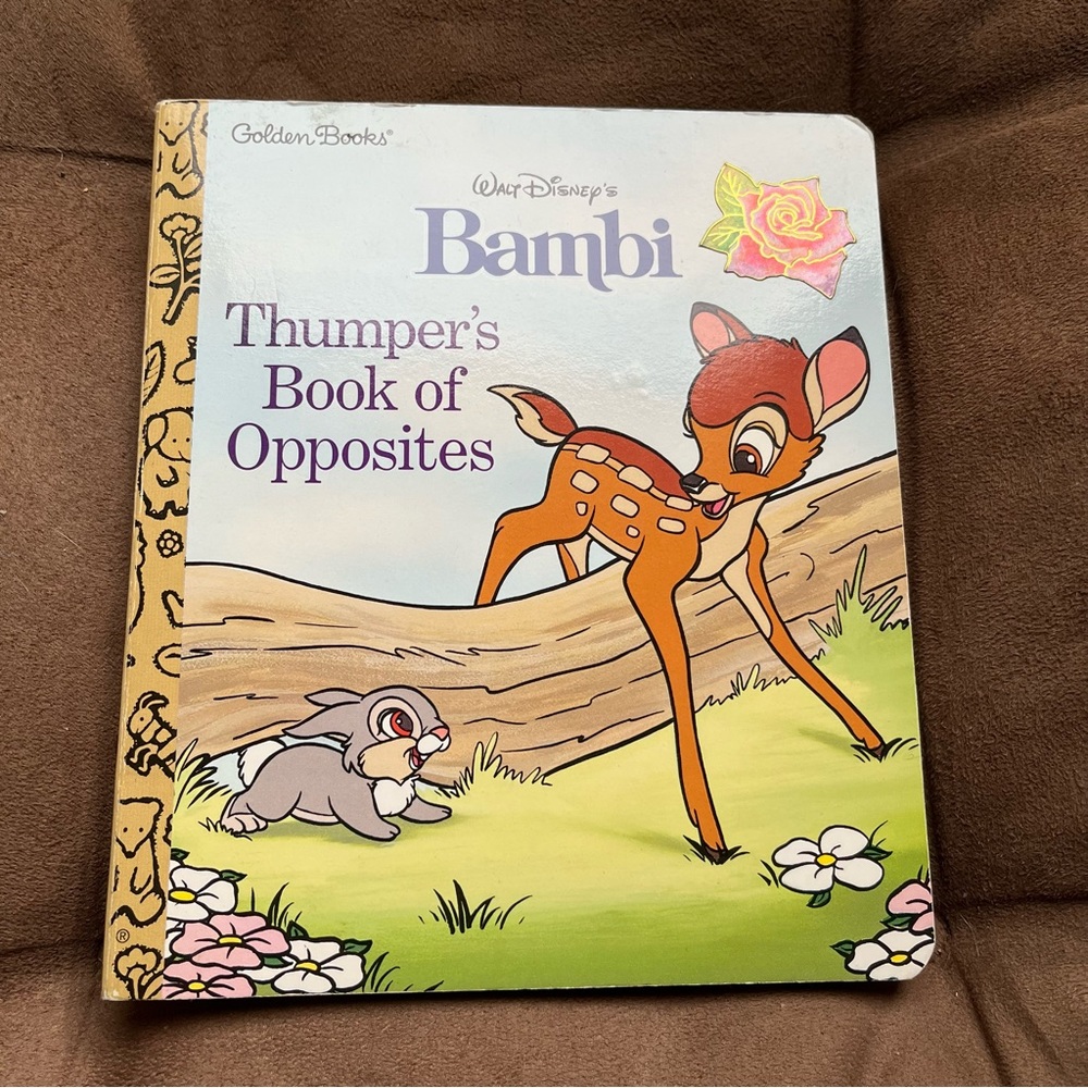 Bambi Thumper’s Book of Opposites Vintage 1997 Golden Book Toddlers